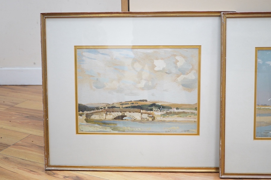 Albert Ernest Bottomley (1873-1950), pair of gouaches, Shoreham scenes, each signed, one dated 1921, 24 x 33cm. Condition - good